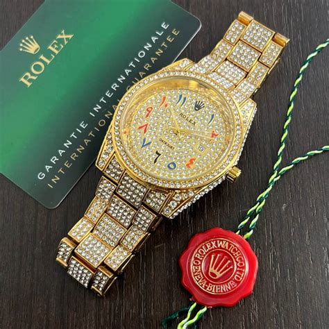 full diamond encrusted rolex.